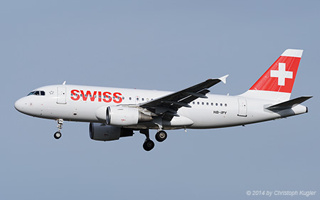 Airbus A319-112 | HB-IPY | Swiss International Air Lines | Z&UUML;RICH (LSZH/ZRH) 20.12.2014