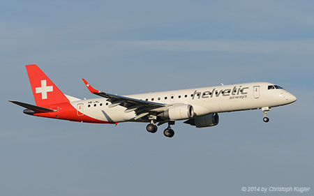 Embraer ERJ-190LR | HB-JVL | Helvetic Airways | Z&UUML;RICH (LSZH/ZRH) 24.12.2014