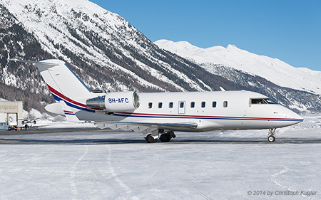 Bombardier Challenger CL.605 | 9H-AFC | untitled (Elit'avia) | SAMEDAN (LSZS/SMV) 12.01.2014