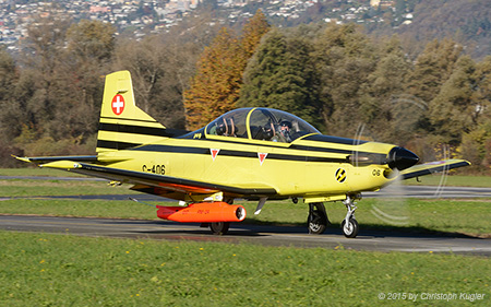 Pilatus PC-9 | C-406 | Swiss Air Force | LOCARNO MAGADINO (LSMO/---) 04.11.2015