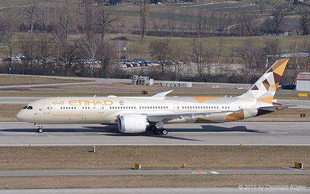 Boeing 787-9 | A6-BLA | Etihad Airways | Z&UUML;RICH (LSZH/ZRH) 08.03.2015