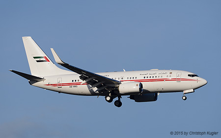 Boeing 737-7E0 | A6-HRS | Dubai Airwing | Z&UUML;RICH (LSZH/ZRH) 29.05.2015