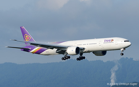 Boeing 777-3ALER | HS-TKQ | Thai Airways International | Z&UUML;RICH (LSZH/ZRH) 14.06.2015