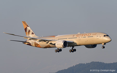 Boeing 787-9 | A6-BLE | Etihad Airways | Z&UUML;RICH (LSZH/ZRH) 12.07.2015