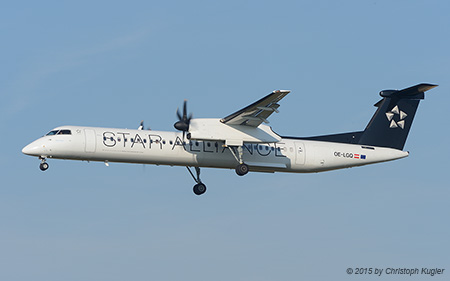 De Havilland Canada DHC-8-402 | OE-LGQ | Austrian Airlines  |  operated on behalf of Swiss International Air Lines | Z&UUML;RICH (LSZH/ZRH) 16.07.2015