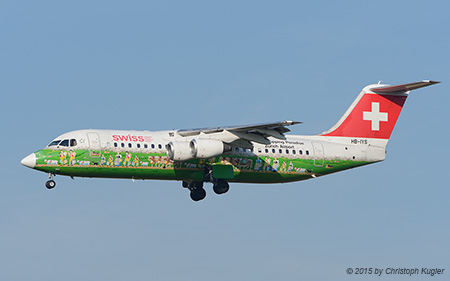 Avro RJ100 | HB-IYS | Swiss International Air Lines | Z&UUML;RICH (LSZH/ZRH) 16.07.2015