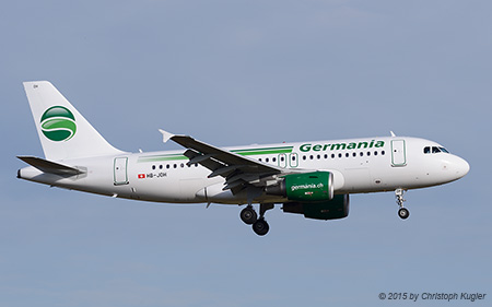Airbus A319-112 | HB-JOH | Germania Flug | Z&UUML;RICH (LSZH/ZRH) 12.12.2015
