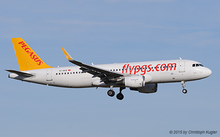 Airbus A320-214 | TC-DCD | Pegasus Airlines | Z&UUML;RICH (LSZH/ZRH) 12.12.2015