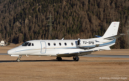 Cessna 560XLS Citation Excel | YU-SPB | untitled | SAMEDAN (LSZS/SMV) 26.12.2015