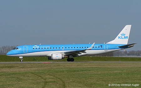 Embraer ERJ-190STD | PH-EZA | KLM Cityhopper | AMSTERDAM-SCHIPHOL (EHAM/AMS) 10.04.2016