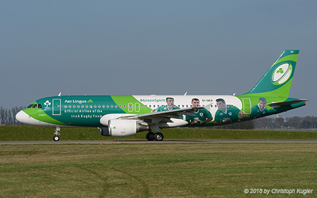 Airbus A320-214 | EI-DEO | Aer Lingus  |  Irish Rugby Team livery | AMSTERDAM-SCHIPHOL (EHAM/AMS) 10.04.2016