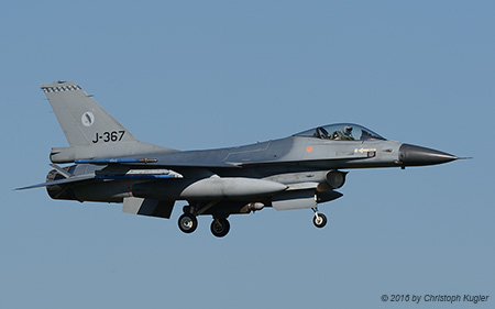 General Dynamics F-16AM | J-367 | Royal Netherlands Air Force | LEEUWARDEN (EHLW/LWR) 11.04.2016