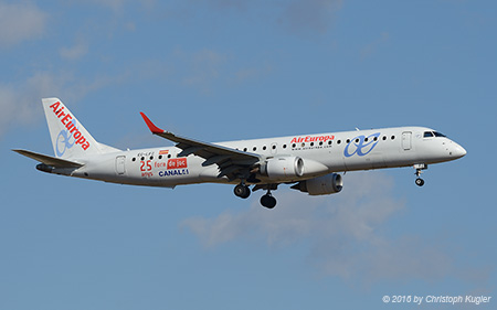 Embraer ERJ-195LR | EC-LFZ | Air Europa  |  with 25 anys fora de joc sticker | PALMA DE MALLORCA (LEPA/PMI) 17.07.2016