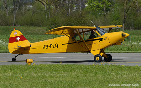 Piper PA-18-150 Super Cub | HB-PLQ | private (Motorfluggruppe Fricktal) | ALPNACH (LSMA/---) 30.04.2016