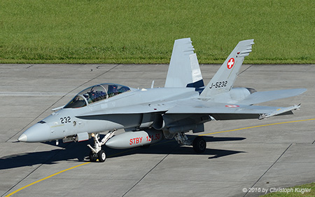 McDonnell Douglas F/A-18D Hornet | J-5232 | Swiss Air Force | EMMEN (LSME/---) 23.08.2016