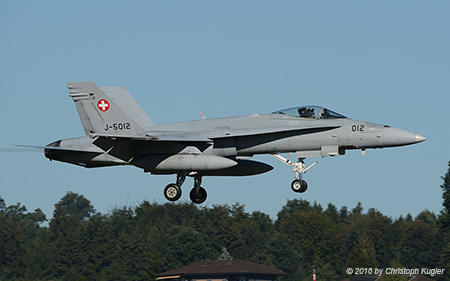McDonnell Douglas F/A-18C Hornet | J-5012 | Swiss Air Force | EMMEN (LSME/---) 23.08.2016