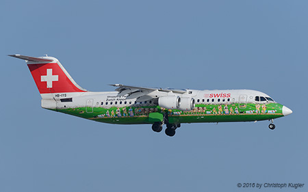 Avro RJ100 | HB-IYS | Swiss International Air Lines | Z&UUML;RICH (LSZH/ZRH) 22.01.2016