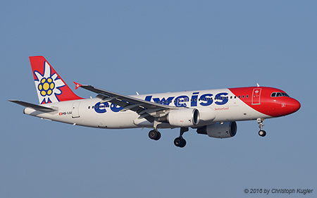 Airbus A320-214 | HB-IJU | Edelweiss Air | Z&UUML;RICH (LSZH/ZRH) 22.01.2016