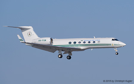 Gulfstream G550 | 5N-FGW | Nigerian Air Force | Z&UUML;RICH (LSZH/ZRH) 22.01.2016