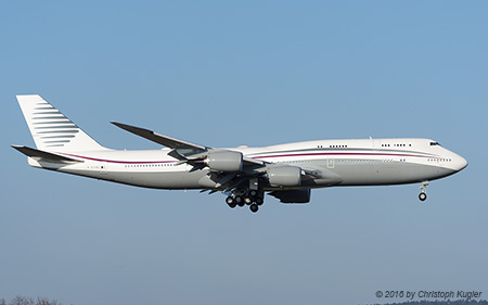 Boeing 747-8KB BBJ | A7-HBJ | untitled (Qatar Amiri Flight) | Z&UUML;RICH (LSZH/ZRH) 10.03.2016
