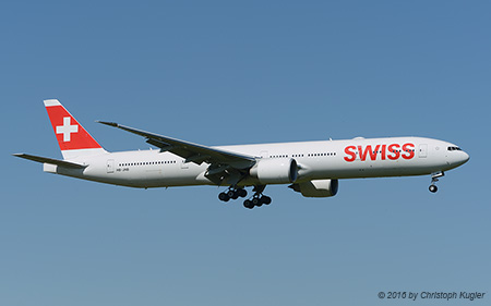 Boeing 777-3DEER | HB-JNB | Swiss Global Airlines | Z&UUML;RICH (LSZH/ZRH) 06.05.2016