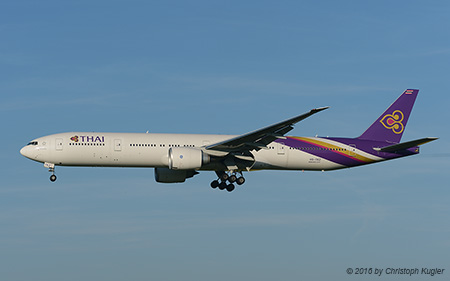 Boeing 777-3D7ER | HS-TKZ | Thai Airways International | Z&UUML;RICH (LSZH/ZRH) 06.05.2016