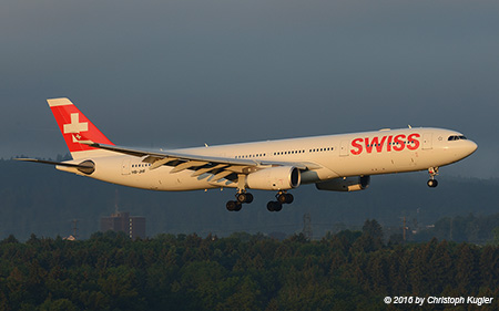 Airbus A330-343X | HB-JHF | Swiss International Air Lines | Z&UUML;RICH (LSZH/ZRH) 01.07.2016
