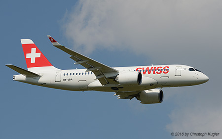 Bombardier CSeries 100 | HB-JBA | Swiss Global Airlines | Z&UUML;RICH (LSZH/ZRH) 01.07.2016