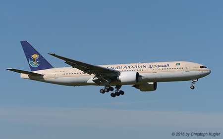 Boeing 777-268ER | HZ-AKF | Saudi Arabian Airlines | Z&UUML;RICH (LSZH/ZRH) 07.07.2016