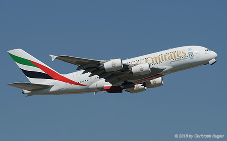 Airbus A380-861 | A6-EOO | Emirates Airline | Z&UUML;RICH (LSZH/ZRH) 10.07.2016