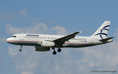 Airbus A320-232 | SX-DGL | Aegean Airlines | Z&UUML;RICH (LSZH/ZRH) 30.07.2016