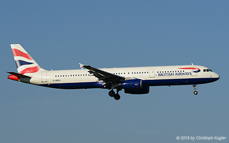 Airbus A321-231 | G-MEDJ | British Airways | Z&UUML;RICH (LSZH/ZRH) 12.09.2016