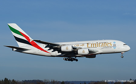 Airbus A380-861 | A6-EOJ | Emirates Airline | Z&UUML;RICH (LSZH/ZRH) 28.12.2016