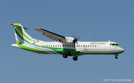 ATR 72-212A (500) | EC-MHI | Binter Canarias | ARRECIFE-LANZAROTE (GCRR/ACE) 15.03.2017