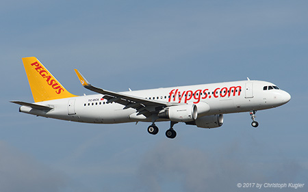 Airbus A320-214 | TC-DCE | Pegasus Airlines | Z&UUML;RICH (LSZH/ZRH) 25.02.2017