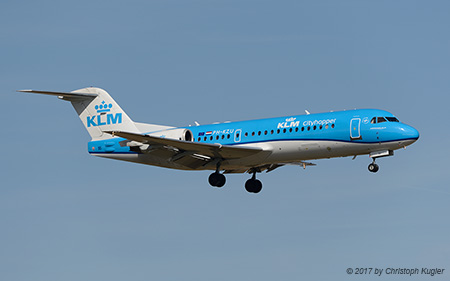 Fokker 70 | PH-KZU | KLM Cityhopper | Z&UUML;RICH (LSZH/ZRH) 11.03.2017