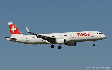 Airbus A321-212 | HB-ION | Swiss International Air Lines  |  First Airbus A321 of Swiss International Air lines with retrofitted sharklets | Z&UUML;RICH (LSZH/ZRH) 08.04.2017