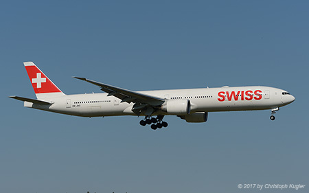 Boeing 777-3DEER | HB-JNC | Swiss Global Airlines | Z&UUML;RICH (LSZH/ZRH) 08.04.2017