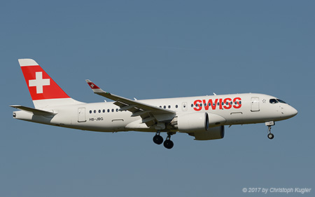 Bombardier CSeries 100 | HB-JBG | Swiss Global Airlines | Z&UUML;RICH (LSZH/ZRH) 08.04.2017