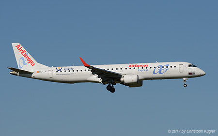 Embraer ERJ-195LR | EC-LLR | Air Europa Express  |  Promoting Uruguay | Z&UUML;RICH (LSZH/ZRH) 08.04.2017