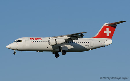 Avro RJ100 | HB-IYQ | Swiss International Air Lines | Z&UUML;RICH (LSZH/ZRH) 24.04.2017