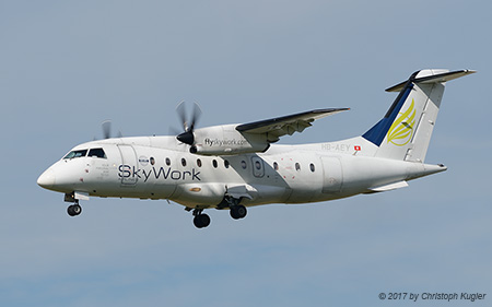 Dornier 328-130 | HB-AEY | SkyWork Airlines  |  with Bye Bye Do 328 sticker | Z&UUML;RICH (LSZH/ZRH) 29.07.2017