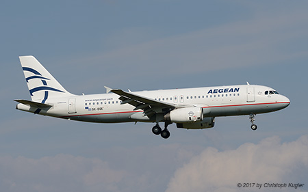 Airbus A320-232 | SX-DGE | Aegean Airlines | Z&UUML;RICH (LSZH/ZRH) 24.09.2017