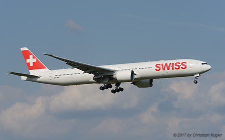 Boeing 777-3DEER | HB-JNA | Swiss Global Airlines | Z&UUML;RICH (LSZH/ZRH) 24.09.2017