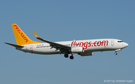Boeing 737-86J | TC-CPV | Pegasus Airlines | Z&UUML;RICH (LSZH/ZRH) 14.10.2017