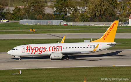 Boeing 737-82R | TC-CPL | Pegasus Airlines | Z&UUML;RICH (LSZH/ZRH) 30.10.2017