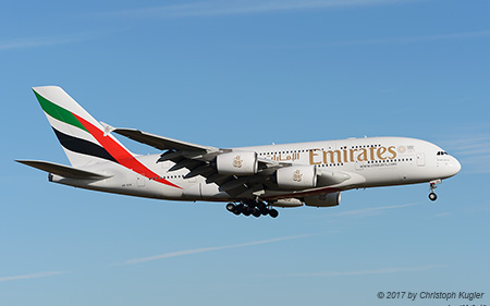 Airbus A380-861 | A6-EDK | Emirates Airline | Z&UUML;RICH (LSZH/ZRH) 29.12.2017