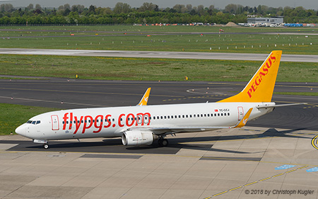 Boeing 737-82R | TC-CCJ | Pegasus Airlines | D&UUML;SSELDORF (EDDL/DUS) 20.04.2018
