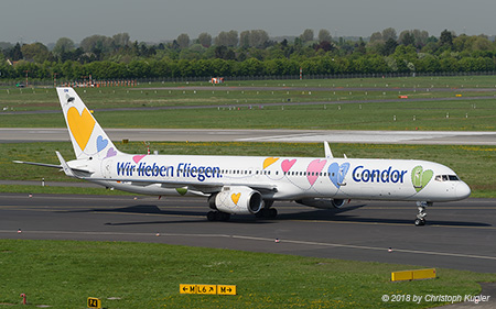 Boeing 757-330 | D-ABON | Condor  |  50th anniversary of Condor Flugdienst c/s | D&UUML;SSELDORF (EDDL/DUS) 20.04.2018