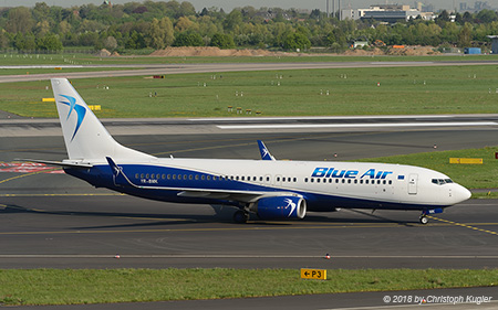 Boeing 737-82R | YR-BMK | Blue Air | D&UUML;SSELDORF (EDDL/DUS) 20.04.2018